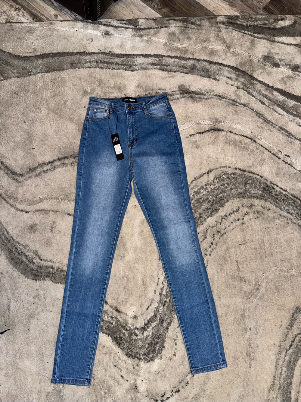 Fashion Nova Light Blue High-Rise Skinny Jeans